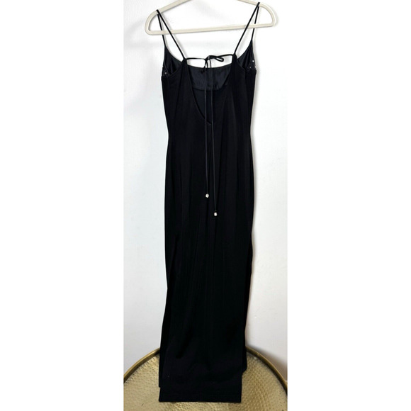 Vintage Nicole Bakti Rhinestone Formal Maxi Dress Sophisticated Glam Elegant L - Picture 4 of 8